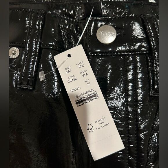 J. Crew Women’s Classic Straight Pant in Faux Leather Size 24 NWT #CC488 - Picture 7 of 8